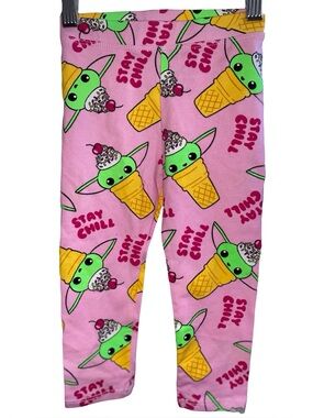 Amazon Essentials Pink Yoda Kids Toddlers Star Wars Leggings Size 2T